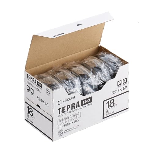 KING JIM　TEPRA テプラ　12mm　18mm  24mm 白　各5個 キングジム公式ストア 「テプラ」PROテープカートリッジ キレイ